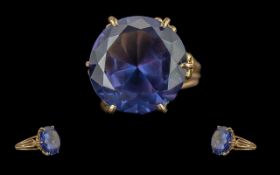 Ladies 14ct Gold Single Stone Amethyst S