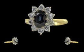Ladies 18ct Gold Sapphire and Diamond Se