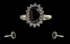 Ladies 18ct White Gold Sapphire and Diam