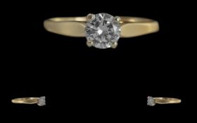 Ladies - Fine Quality 14ct Gold Single S