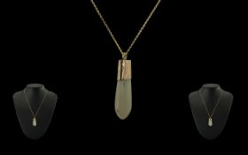 9ct Gold - Opal Set Pendant with Attache