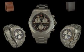 Breitling Colt Gents Stainless Steel Chronograph - Chronometer Wrist Watch. Features Multi-Dials,