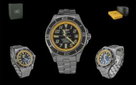 Breitling - Gents Ocean 1584992 Chronometer Automatic Stainless Steel Wrist Watch. Ref 158499, Water