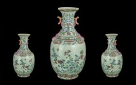 19th Century Famille Rose Chinese Vase,