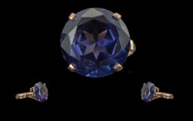 15ct Gold Single Stone Star Amethyst Sta