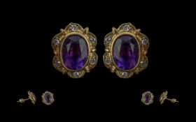 Antique Period Ladies Fine Pair of 9ct G