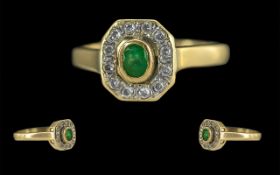 18ct Gold - Pleasing Petite Emerald and