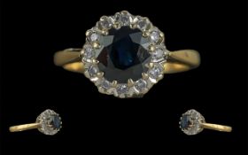 Ladies 18ct Gold Sapphire and Diamond Se
