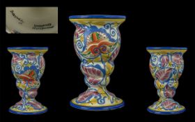Czechoslovakian Hand Painted Vase, signe