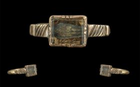 George II Rare and Unusual Skeleton Mourning Ring, High Ct Gold. Depicts a Rare Miniature