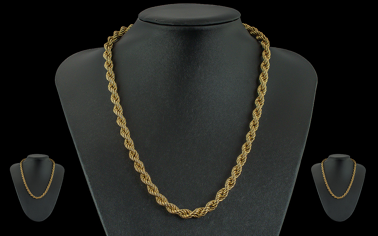 Ladies or Gents Triple Twist 9ct Gold Ch