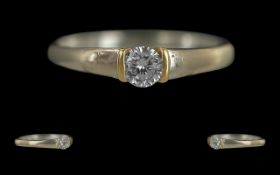 Ladies 18ct Gold Single Stone Diamond Se