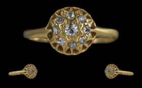Antique Period Ladies 18ct Gold Diamond