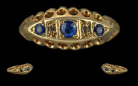 Edwardian Period Ladies 18ct Gold Sapphi