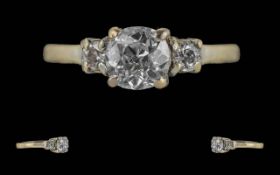 Ladies 18ct White Gold Diamond Set Dress Ring, Not Hallmarked but Tests 18ct.