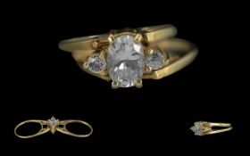 Ladies - Excellent Quality 14ct Gold Citrine Flip over Interchangeable Ring. Each Ring Is