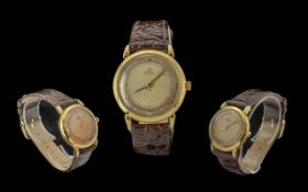 Omega Gents 18ct Gold Cased Automatic Wrist Watch circa 1960. Hallmark to interior of back cover.