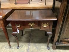 A George III oak lowboy, width 79cm, depth 49cm, height 70cm