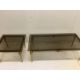 Two brass and smoked glass top coffee tables, larger width 133cm, depth 65cm, height 47cm - Image 2 of 2