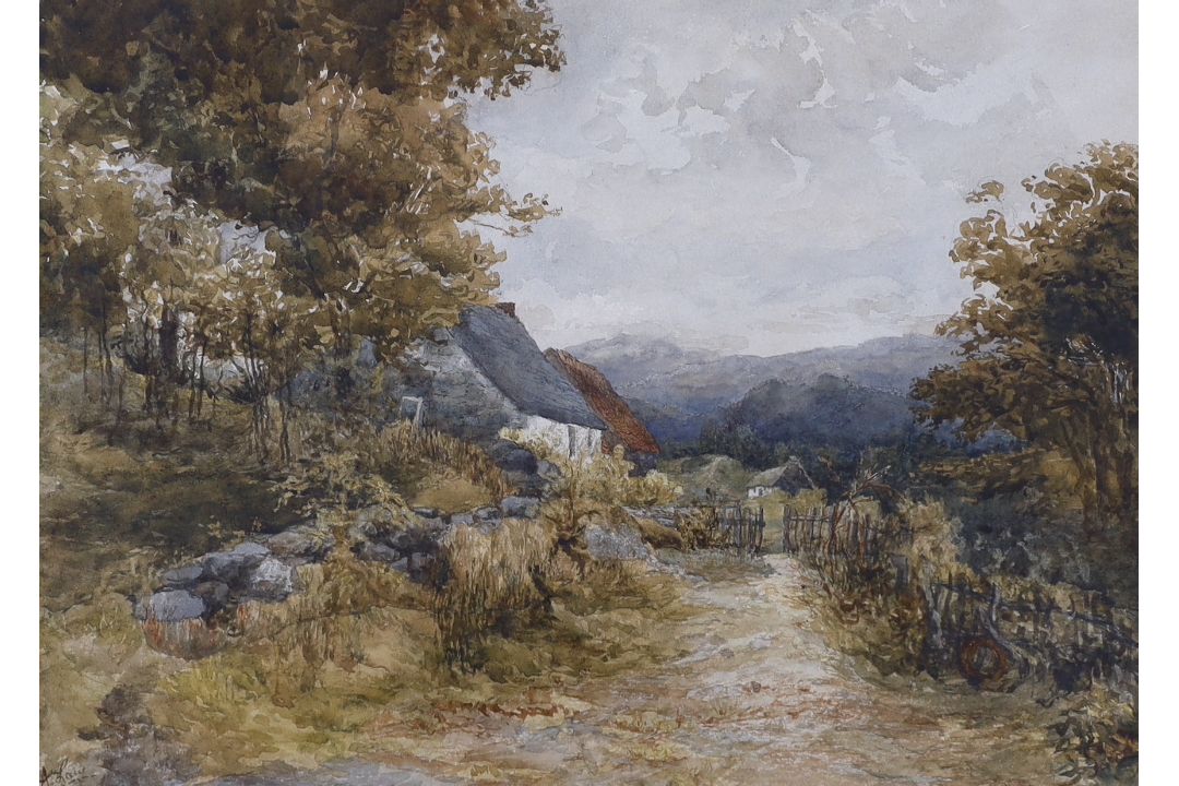 Andrew Law (Scottish, 1873-1967), watercolour, 'Brig O'Turk', signed, 24 x 33cm - Image 1 of 5