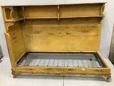 An Italian painted daybed, width 201cm, depth 84cm, height 146cm.