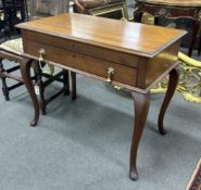 A 1920's mahogany cutlery table, width 85cm, depth 50cm, height 73cm