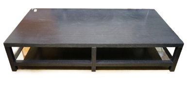 A custom made Decca Furniture Domicile coffee table, width 180cm, depth 89cm, height 38cm