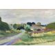 Alan Thornhill, impressionist oil on board, Sapperton, Gloucestershire, signed with monogram, 49 x - Image 1 of 3