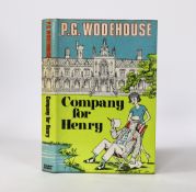 ° ° Wodehouse, P.G. - Company for Henry. Ist Edition. half title; publisher's cloth and d/wrapper.