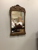 A George I style gilt wall mirror, width 54cm, height 100cm