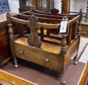 A Victorian mahogany Canterbury, width 49cm, depth 35cm, height 51cm