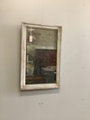 A painted rectangular wall mirror, width 49cm, height 76cm