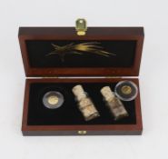 Gold coins, Bailiwick of Guernsey 1998 gold £5 commemorating the Queen mother and Christmas Island