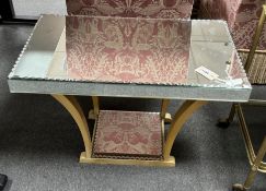 A French Art Deco mirrored two tier occasional table, width 73cm, depth 43cm, height 48cm