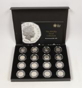 Royal Mint UK 50p proof collection 40th anniversary (1969–2009) to include the scarce Kew Gardens