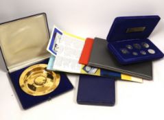 Queen Elizabeth II 1977 Silver Jubilee issues - two medallic first day covers, two cases of South