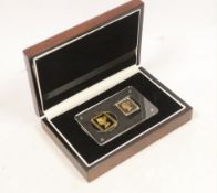 A Victoria penny black and Gibraltar one crown 2015 presentation issue, 175th anniversary of the