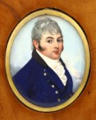 Y Frederick Buck (Irish, 1771-1840) Portrait miniature of a gentlemanwatercolour on ivorywearing a