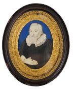 Attributed to Edward Norgate (British, 1581-1650) Portrait miniature of John Harrison Senior (1552-