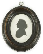 John Miers (1756-1821) Silhouette of 'Lord John Bauff'painted plasterlooking to dexter8.5 x 6.