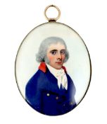 Y Frederick Buck (Irish, 1771-1840) Portrait miniature of a gentlemanwatercolour on ivorywearing