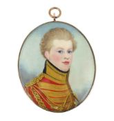 Y Frederick Buck (Irish, 1771-1840) Portrait miniature of an army officerwatercolour on