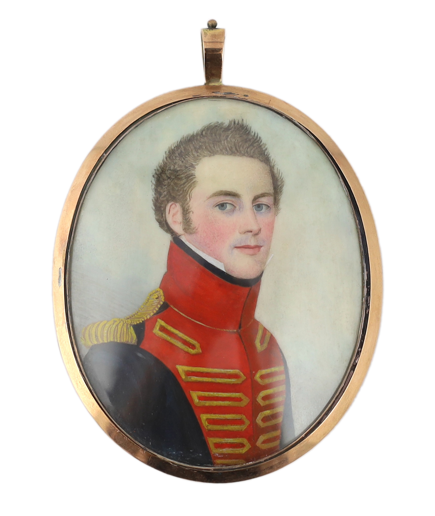 Y Frederick Buck (Irish, 1771-1840) Portrait miniature of an army officerwatercolour on
