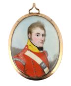 Y Frederick Buck (Irish, 1771-1840) Portrait miniature of an army officerwatercolour on