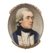 Y Jeremiah Meyer, R.A. (Anglo-German, 1735-1789) Portrait miniature of a naval