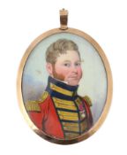 Y Frederick Buck (Irish, 1771-1840) Portrait miniature of an army officerwatercolour on