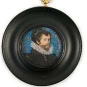 Diane Pavitt H.S., S.L.m (Contemporary French) after Nicolas Hilliard (1547-1619) Self-portrait,