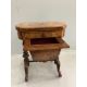 A Victorian marquetry inlaid walnut games / work table, width 61cm, depth 40cm, height 73cm - Image 3 of 3
