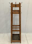 An early 20th century mahogany coat and stick stand, height 186cm***CONDITION REPORT***PLEASE NOTE:-