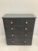 A Victorian pine chest of drawers, later painted, width 97cm, depth 46cm, height 110cm***CONDITION